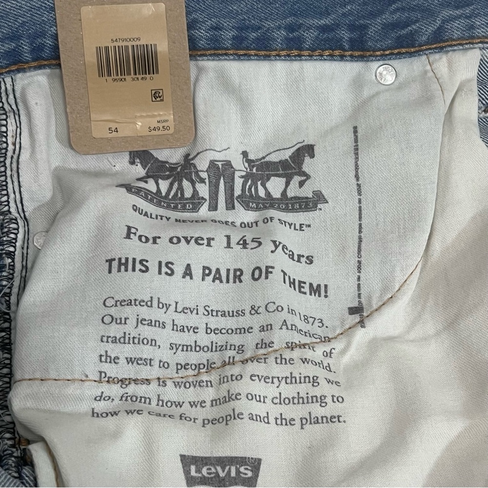 Levis‎ 469 Loose Stretch Denim Wash Shorts - Picture 7 of 9